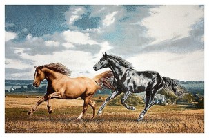 Купон гобеленовый - Вольные лошади
