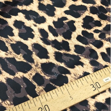 Атлас Дюпон леопардовый принт