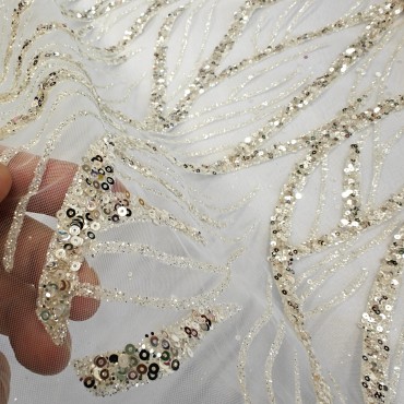 Сетка с пайетками и глиттером